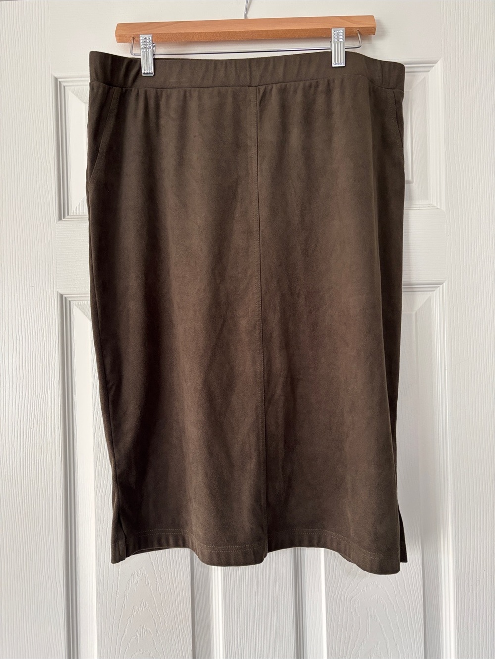 Jules & Leopold Olive Brown Pencil Skirt